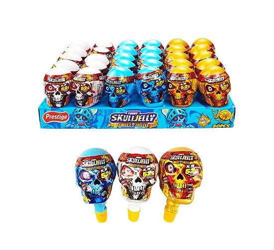 Šķidrās konfektes "Funny Skull Jelly" 30 gb. x 52 gr.