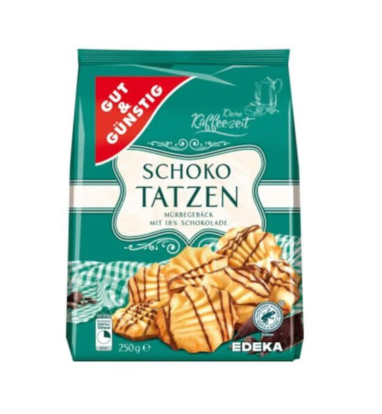 Печенье "Schoko Tatzen" EDEKA 250 гр.