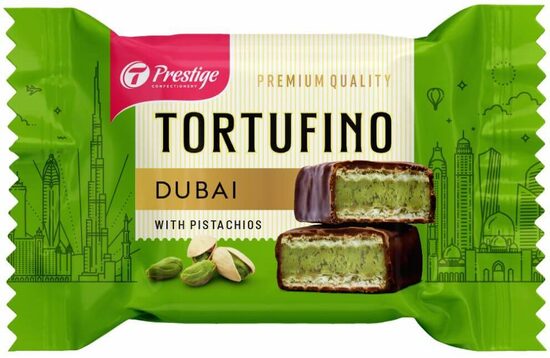 Konfektes "TORTUFINO DUBAI" ar pistācijām 700 g.