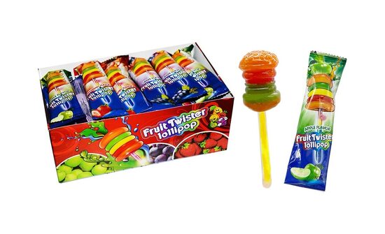 Ledenes uz kociņas "Fruit Twister" 30 gab. x 10 gr.