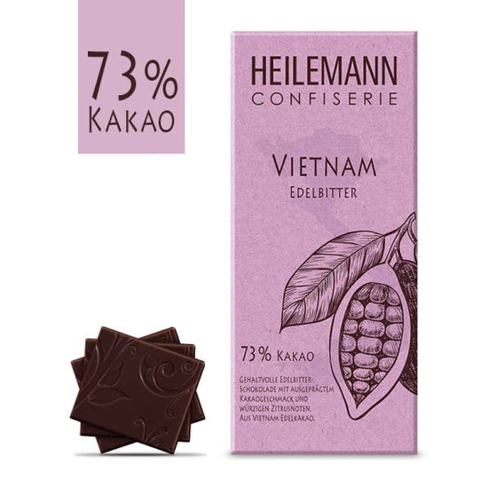 Heilemann tumšā šokolāde "Vietnam" (73%), 80 g