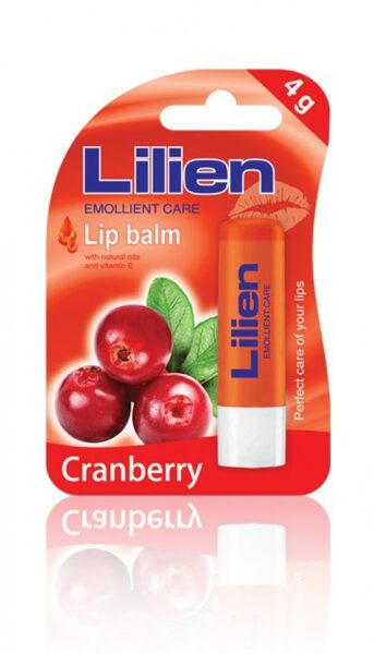 Balzāms lūpām ar bišu vasku 4gr Cranberry