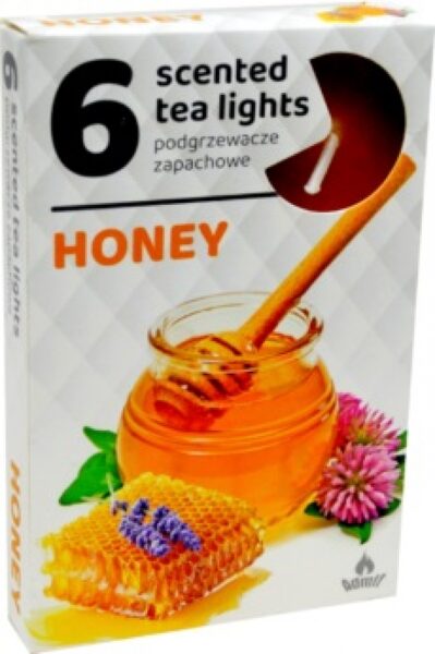 Scented tea candles (6 pieces) - HONEY