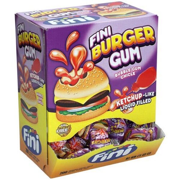 Košļājamās gumijas Burger Gum, 5 g x 200 gab.