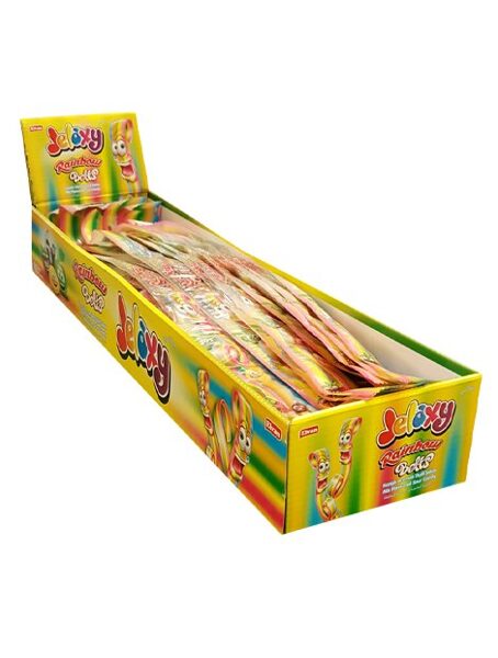 Sour gums Jelaxy Rainbow belts, 15 g x 60 pieces.