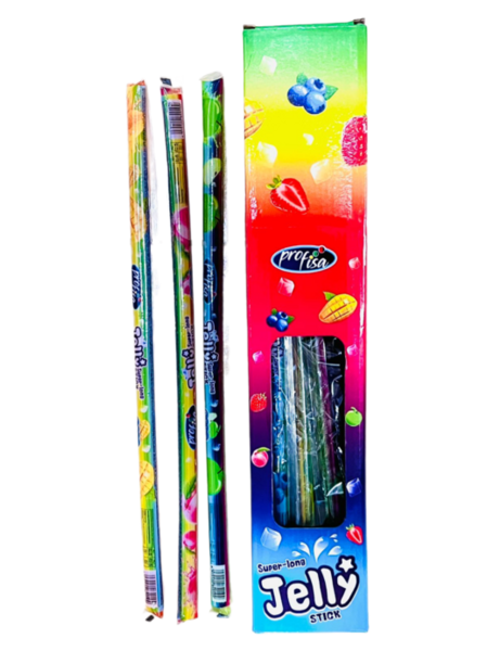 Želejas konfektes Jelly Stick super long 60 g x 20 gab.