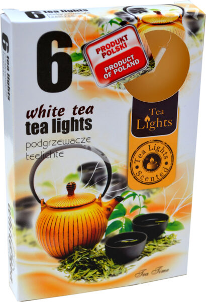 Scented tea candles (6 pcs) - WHITE TEA