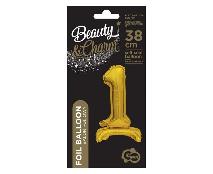 Foil balloon 1 (38 cm) gold