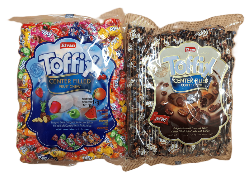 Комплект мягкой карамели с начинкой "Toffix" 1 + 1 kg