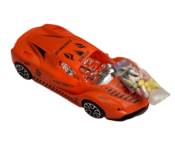 Inerces mašīna Candy Racing Speed ar konfektēm (19 cm.) orange