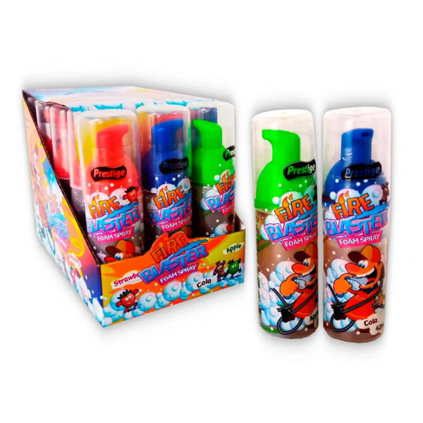 Liquid candies with sweetener "Fire Blaster foam spray" 15 x 40 ml.