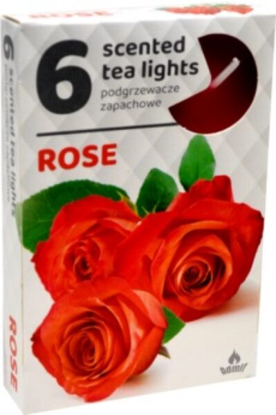 Scented tea candles (6 pcs) - ROSE