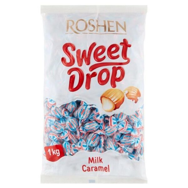Roshen karamele ar piena pildījumu Sweet Drop 1 kg.