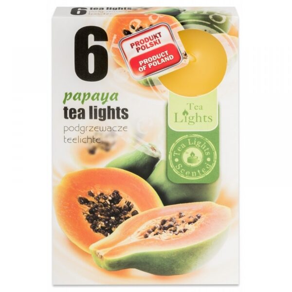 Scented tea candles (6 pcs) - papaya