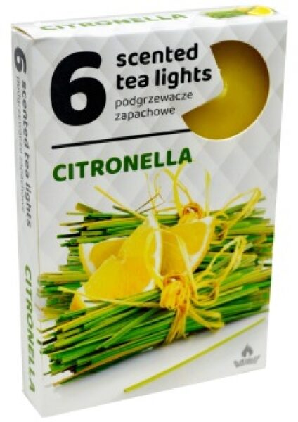 Scented tea candles (6 pcs) - citronella