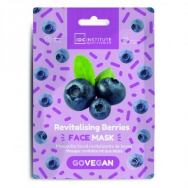 Fabric face mask with berry