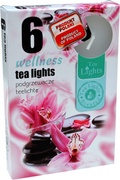 Scented tea candles (6 pcs) - wellness