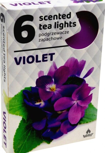 Scented tea candles (6 pieces) – VIOLET