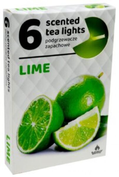 Scented tea candles (6 pcs) - LIME