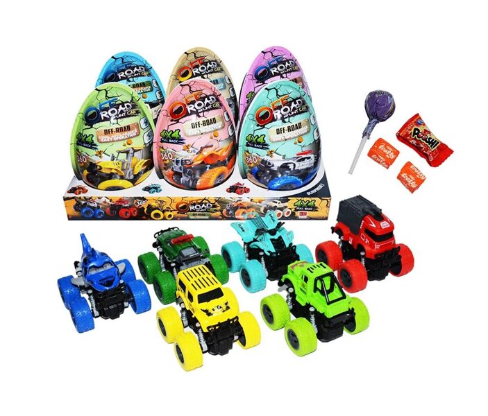 Saldumi + rotaļlietas Off Road Stunt Car, 20 g x 6 gab.