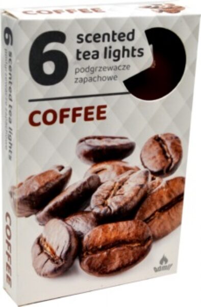 Scented tea candles (6 pcs) - COFFEE