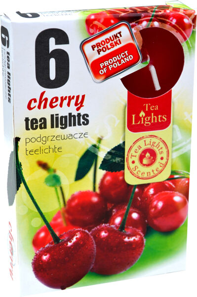 Scented tea candles (6 pcs) - cherry