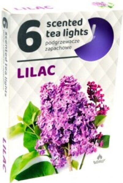 Scented tea candles (6 pcs) - LILAC