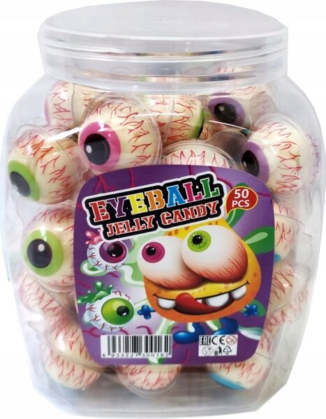 Želejas konfektes 3D Eyeball Jelly candy, 10 g x 50 gab.