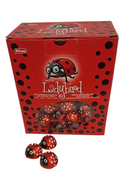 Piena maisījuma šokolāde ar lazdu riekstu krēmu Ladybird 1 kg.