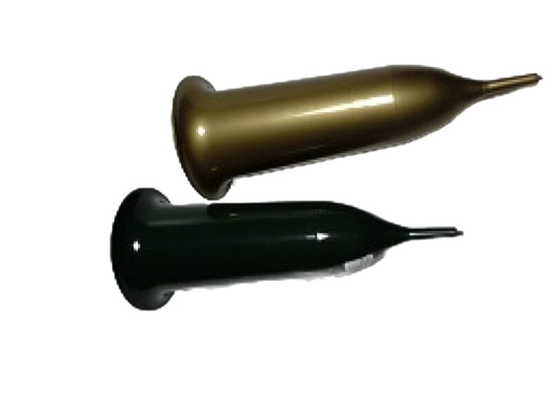 Grave vase flakon-S 25 cm (green, gold, grey)