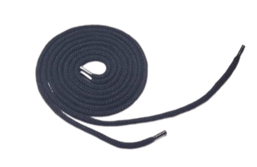 ROUND COTTON SHOE LACE(1 PAIR) 80 CM BLACK