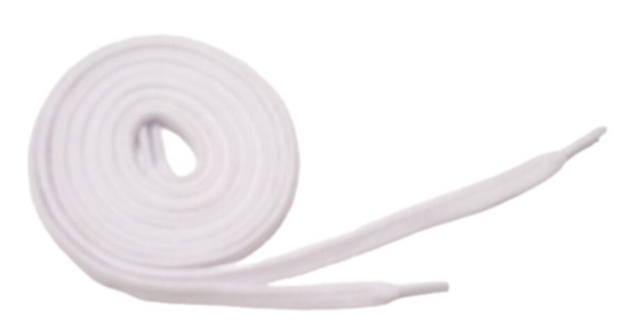 FLAT COTTON SHOE LACE (1 PAIR) 120 CM WHITE