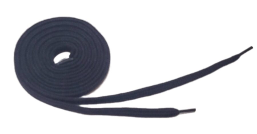 FLAT COTTON SHOE LACES (1 PAIR) 120 CM BLACK