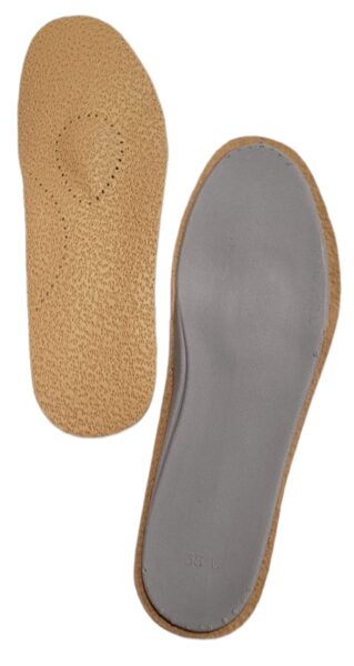 INSOLES MADE OF GENUINE LEATHER AND FOAM LATEX