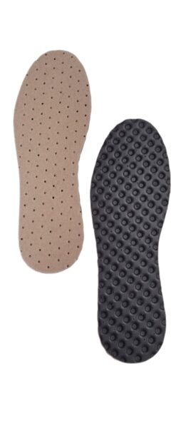 LEATHER INSOLES WITH PERFORATIONS THAT PROVIDE SUFFICIENT FOOT VENTILATION