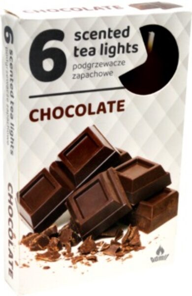 Scented tea candles (6 pcs) - CHOCOLATE