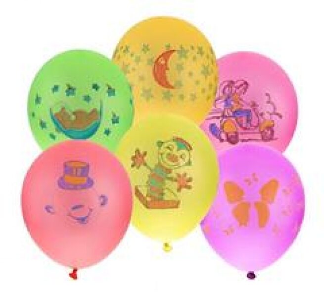 Balloons with drawings 100 pcs.