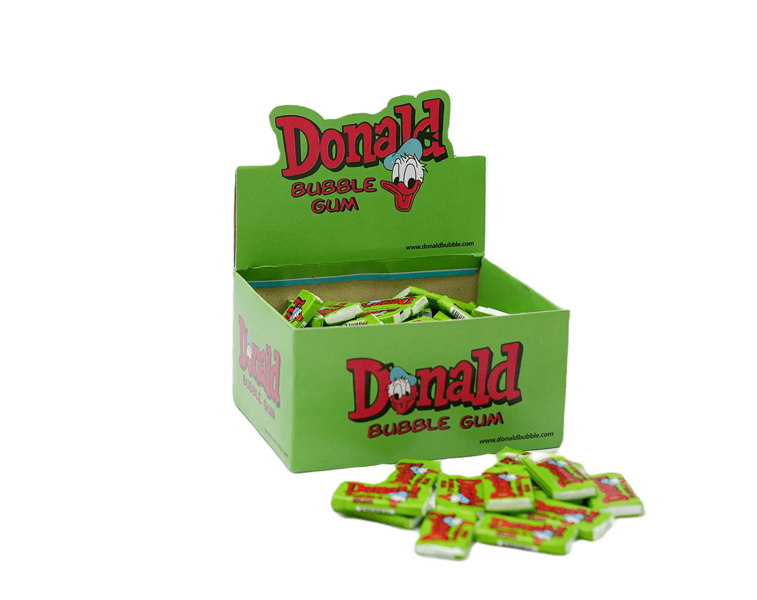 Chewing gum Donald Green 4.5 g x 100 pieces.