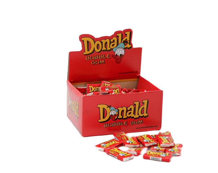 Chewing gum Donald Red 4.5 g x 100 pieces.