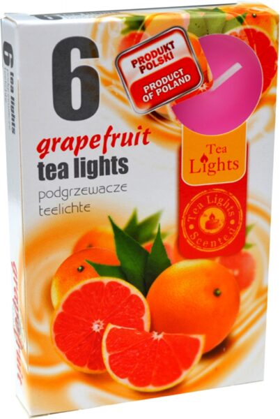 Scented tea candles (6 pcs) GRAPEFRUIT