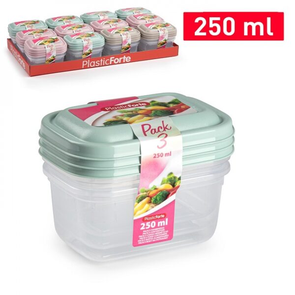 Set of food storage boxes 3*250ml