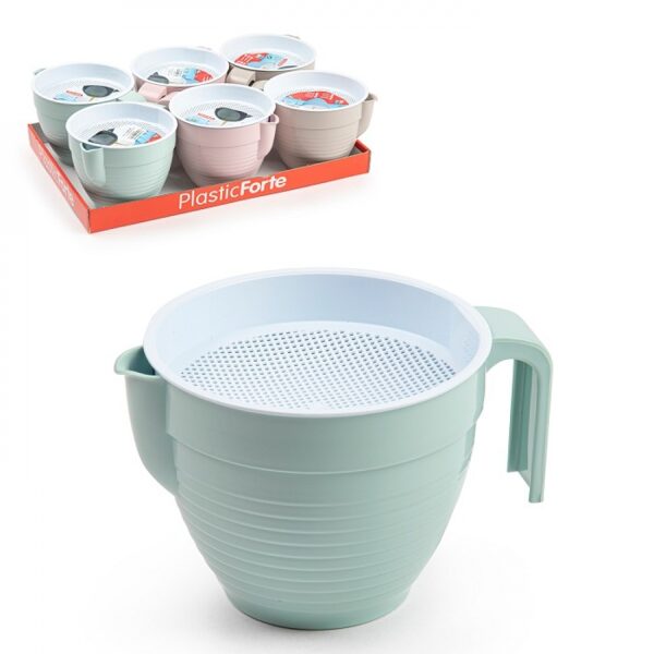 Plastic cup with mesh (the package contains multi-colored mugs)