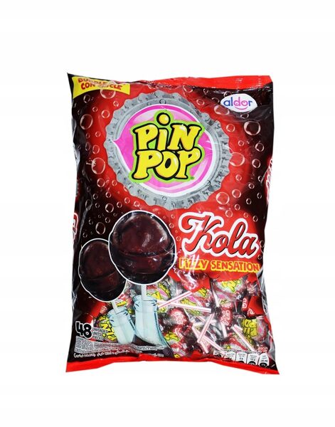 Caramel with chewing gum PIN POP Cola 48 pcs x 17 g.