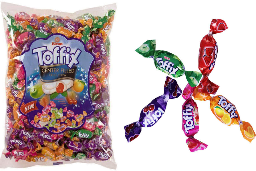 Мягкая карамель с начинкой из ягодно-фруктового сиропа Toffix, 1 kg
