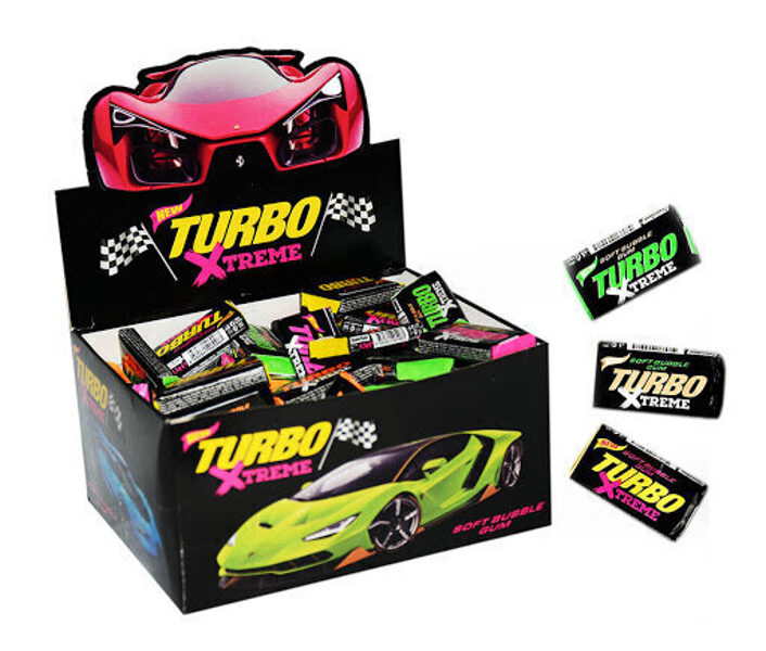 Жевательная резинка Turbo Xtreme (100 шт.) black